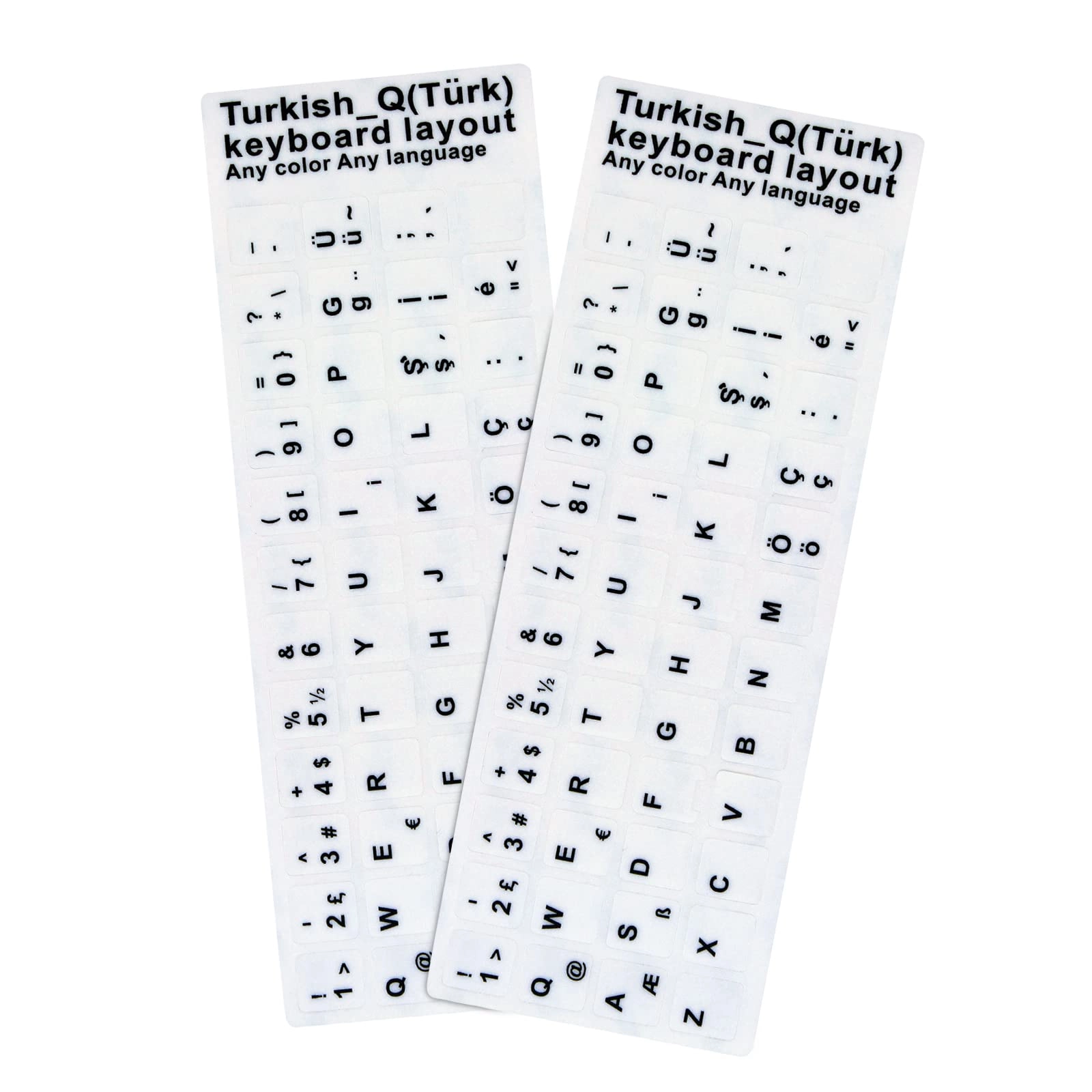 YongMai Keyboard Stickers - Turkish