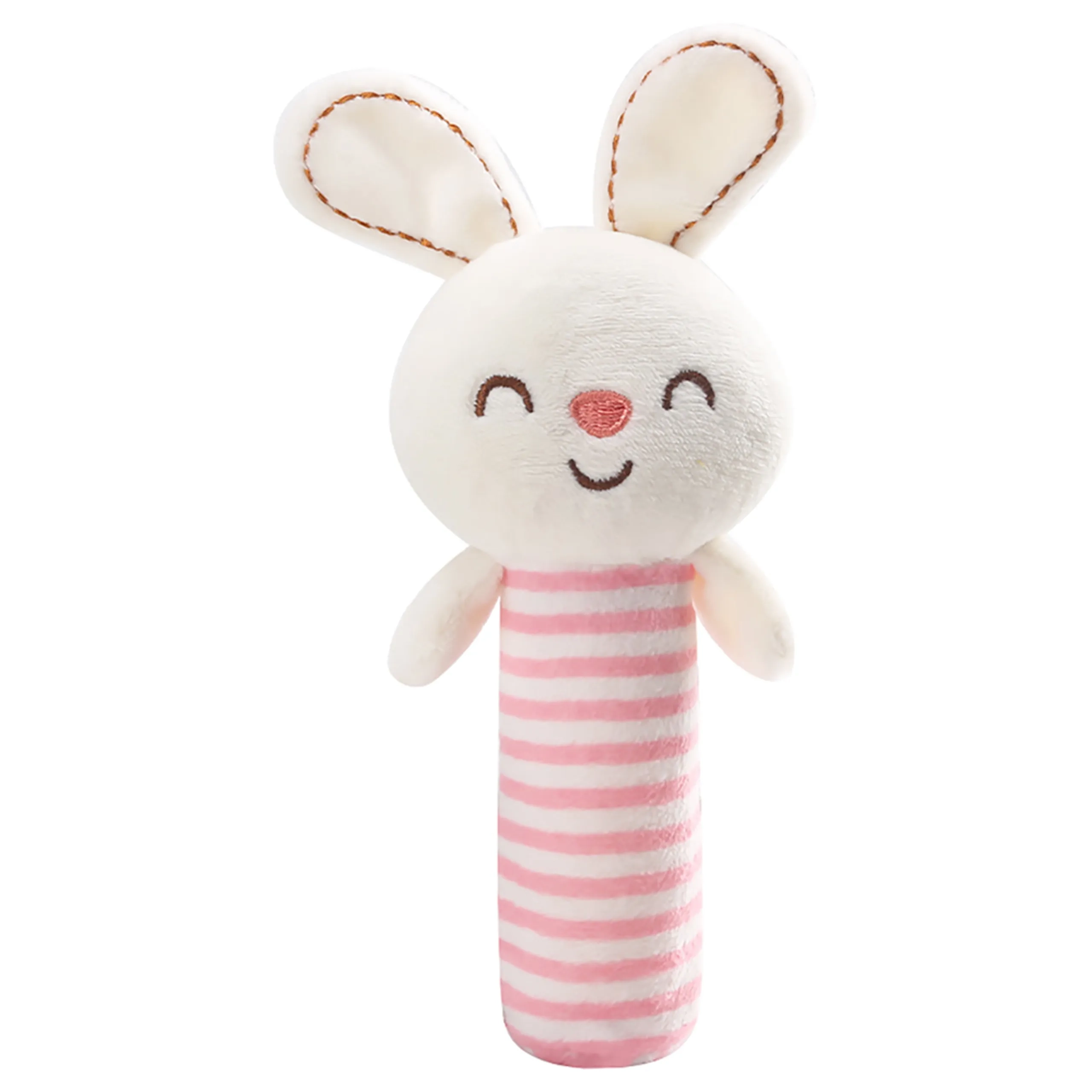Stuffed Animal Rattle Bar Toy - 3 months Soft plush Rabbit