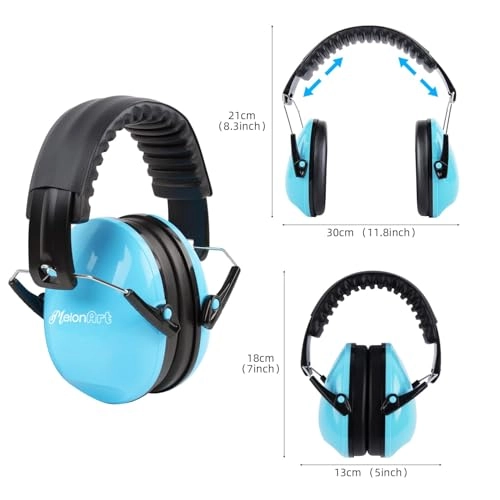 Kids Ear Protection Earmuffs - SNR 27dB Black Blue