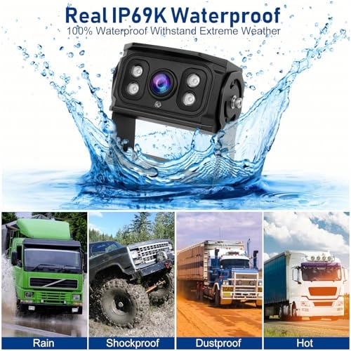 LCD Monitor - 7 inch 1080P + Rear View Camera - 170° 4IR Night Vision
