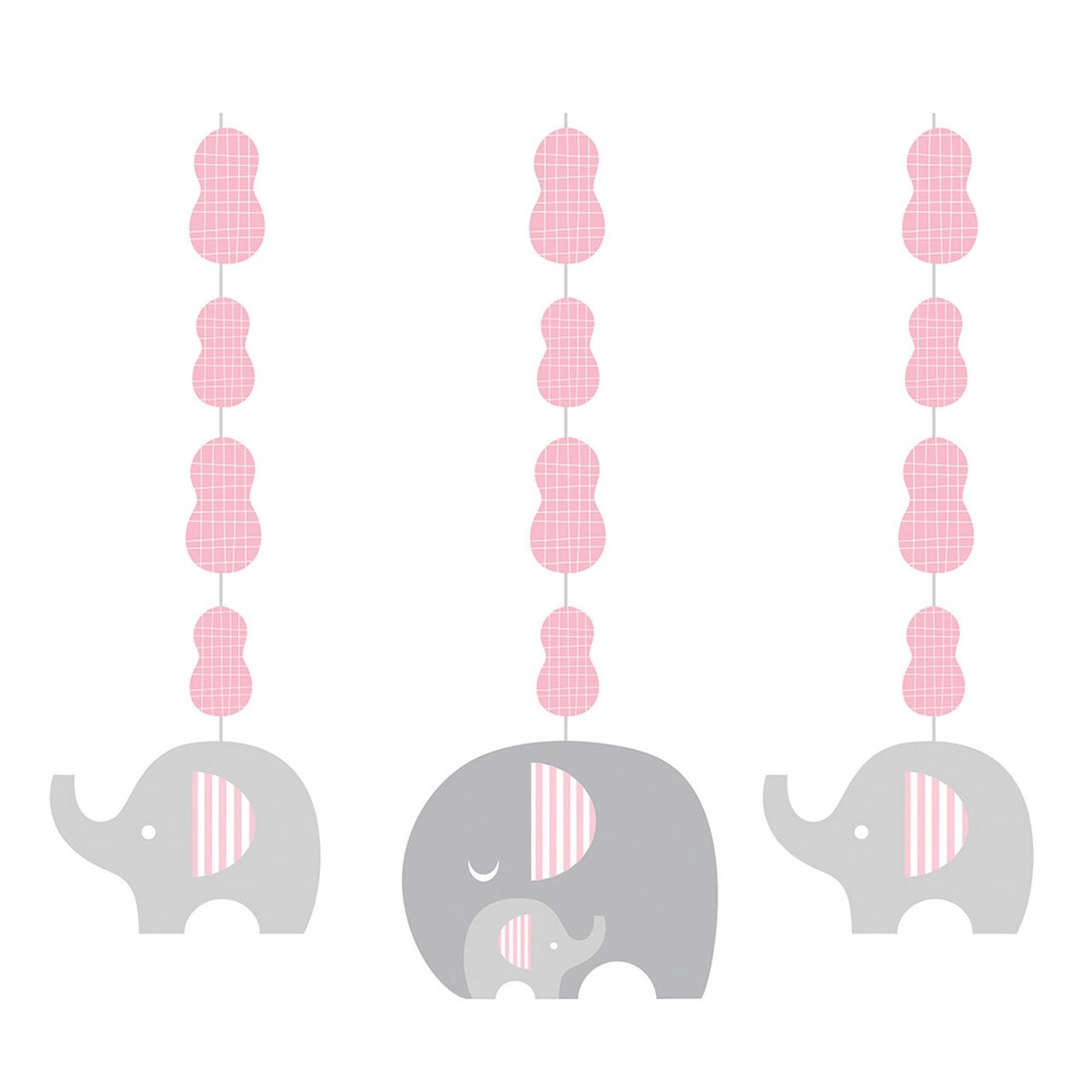 CREATIVE CONVERTING Little Peanut-Girl Hanging Cutouts - 3 pcs