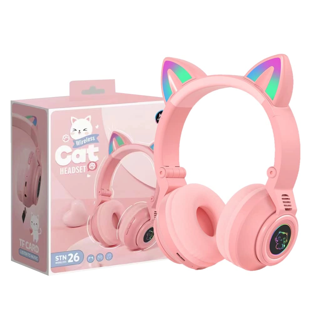 YUSONIC Cat Ear Bluetooth Headphones - Wireless Headphone