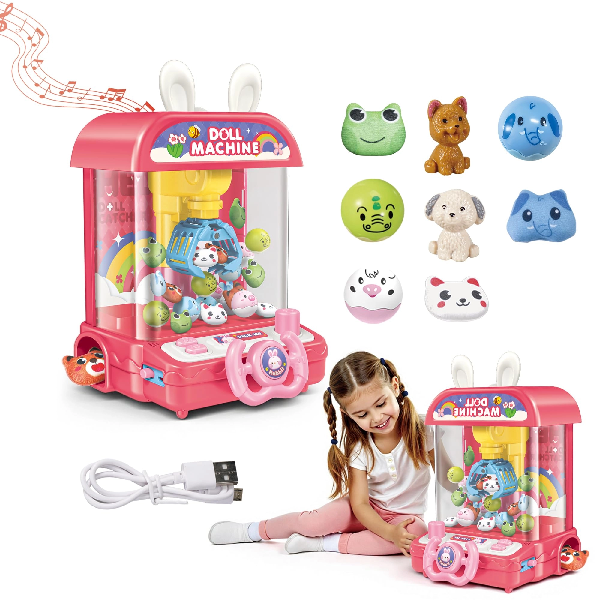 SHANTOU CHENGHAI DISTRICT JA ER LE TOYS FACTORY. Mini Claw Machine - Rabbit 3,4,5,6,7,8+ years+