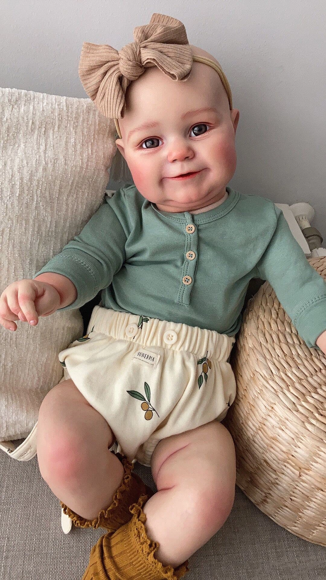 Maddie Reborn Baby Doll - 50 cm Full Body Silicone Brown Eyes