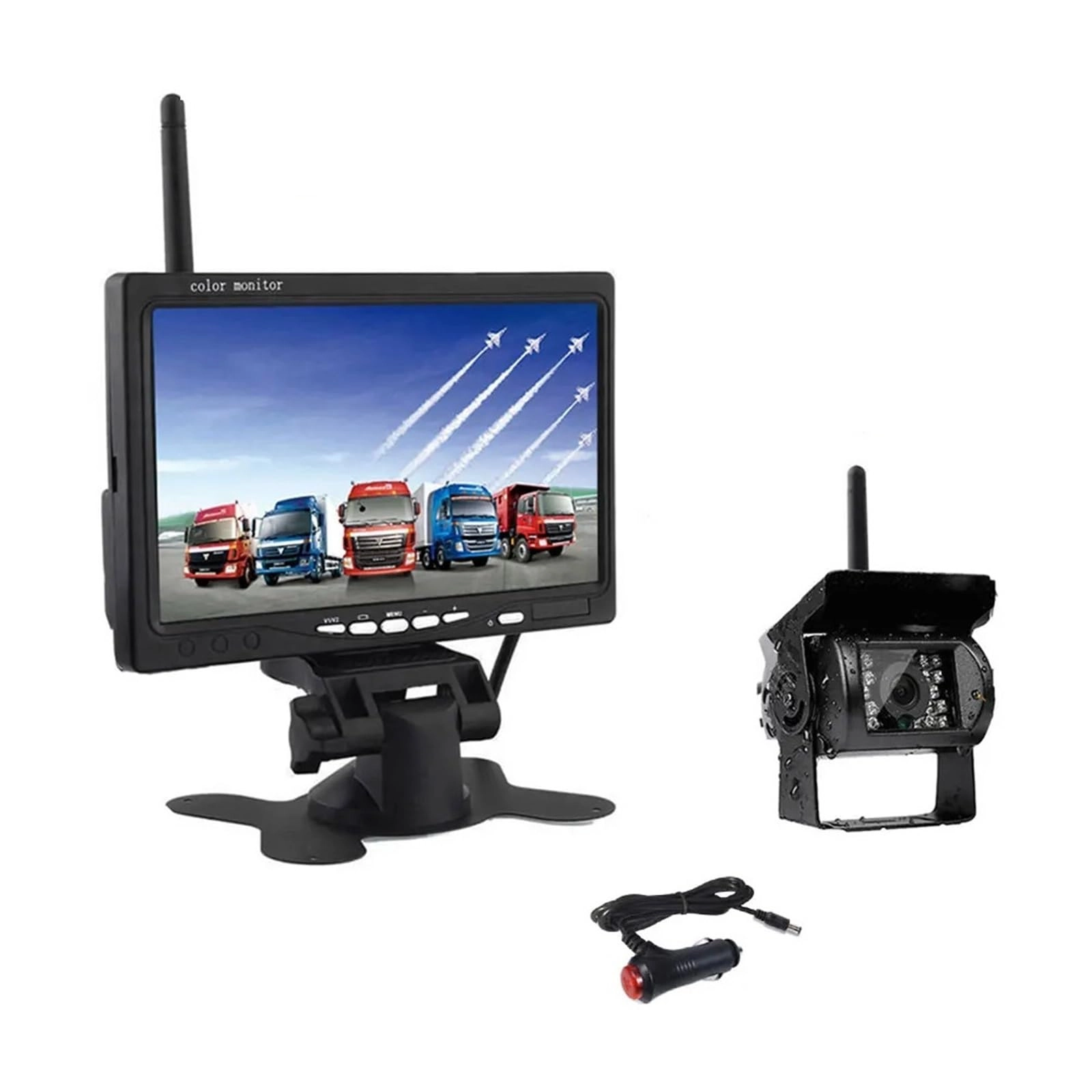 Monitor - 7" HD 800 x 480 + Rear View Camera - 8LED Night Vision