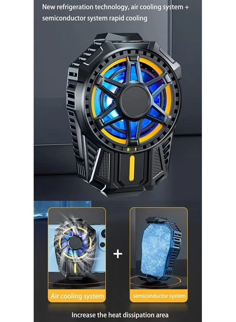 Mobile Phone Cooling Fan - Semi-Conductor Silent Portable Fits 2.6-3.5in