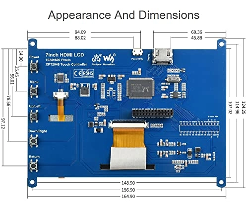 7inch HDMI LCD - 7 Inches 1024x600