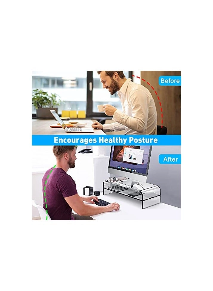 Monitor Stand - Acrylic Clear