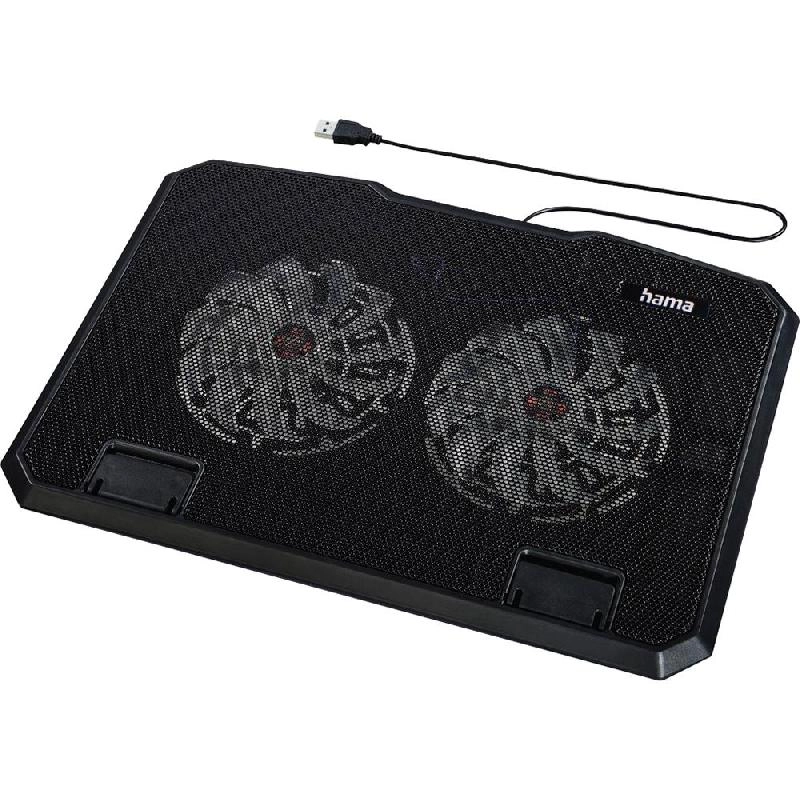 Black Metal Laptop Cooler - 2 Fans 15.6 Inch