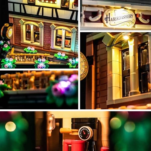 Lighting Kit for LEGO Tudor Corner 10350 - Plastic