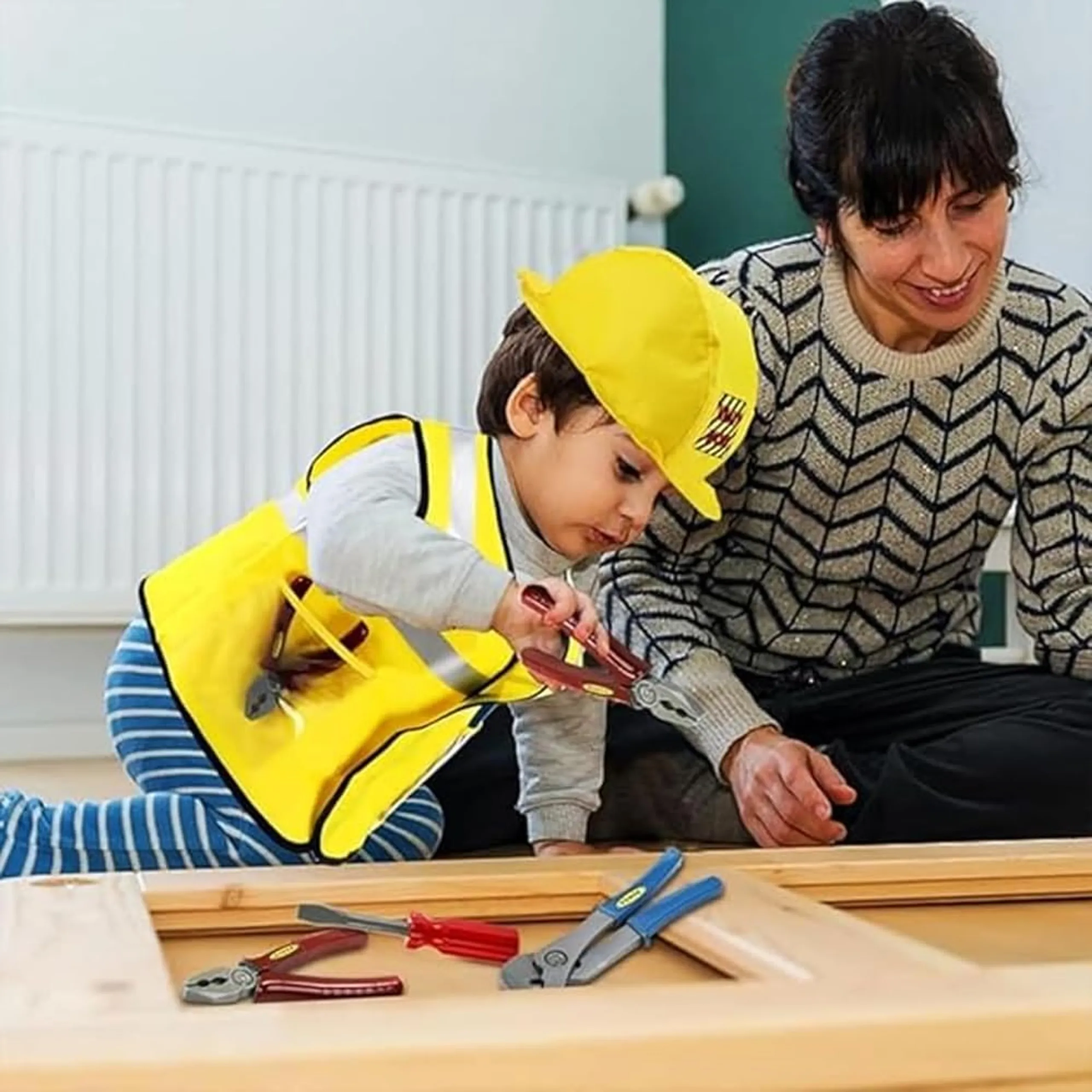 Construction Worker Costume For Kids - 7 pcs (40487959-BGCNSTRWRKSET)