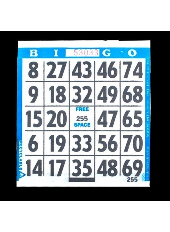 SmallToys Bingo Paper Game Cards - Large Print Blue 500 Cards