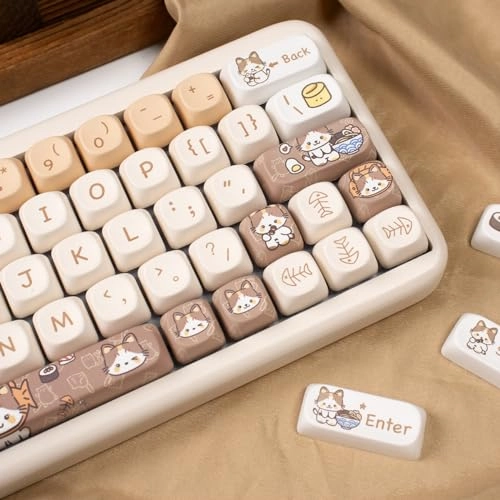 PBT Cat Keycaps Set - USB