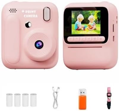 Kids Digital Camera - Instant Thermal Printer 4800W 1080p