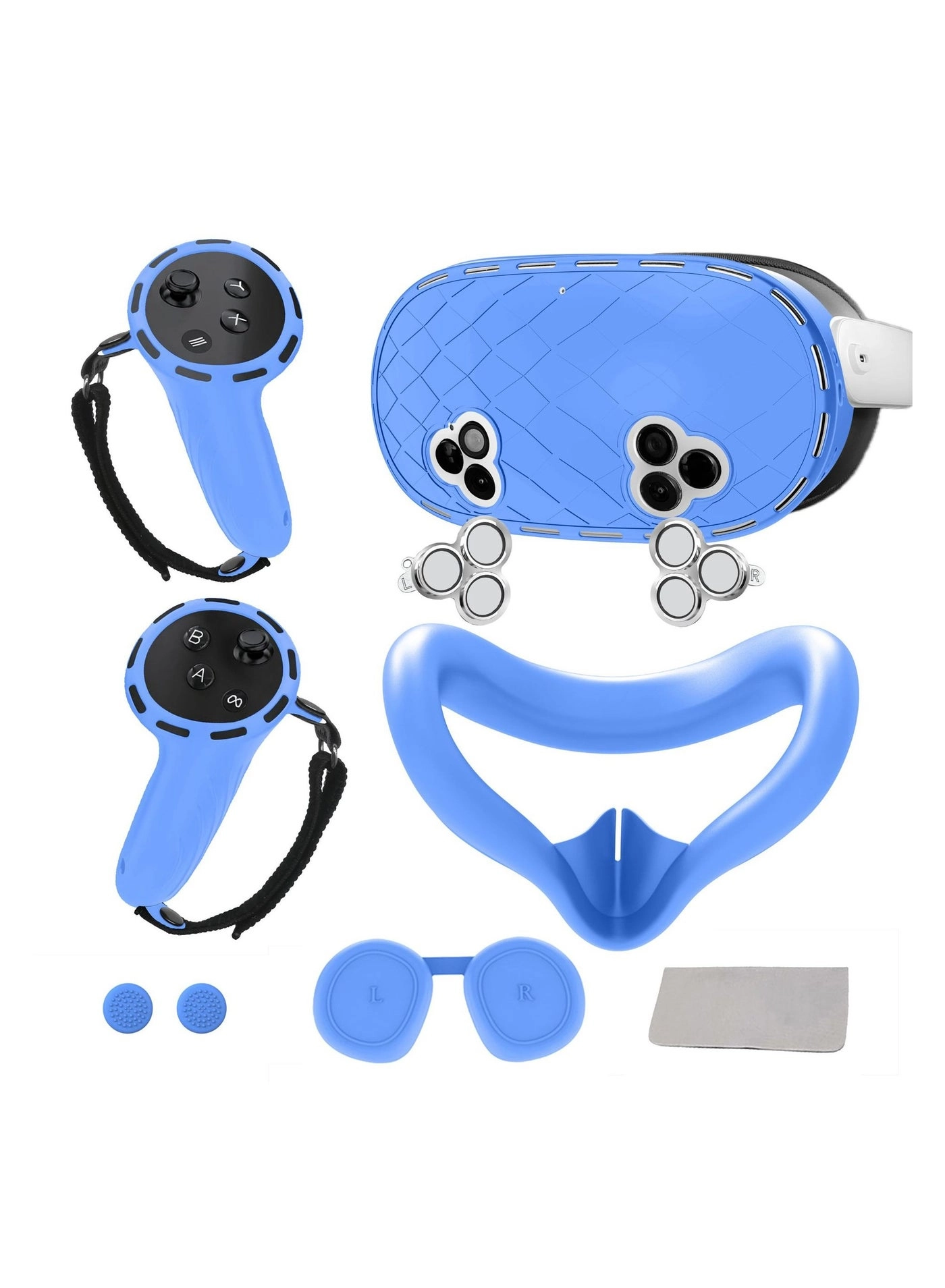Generic Meta Quest 3S - 7-in-1 Silicone Protective Cover Kit