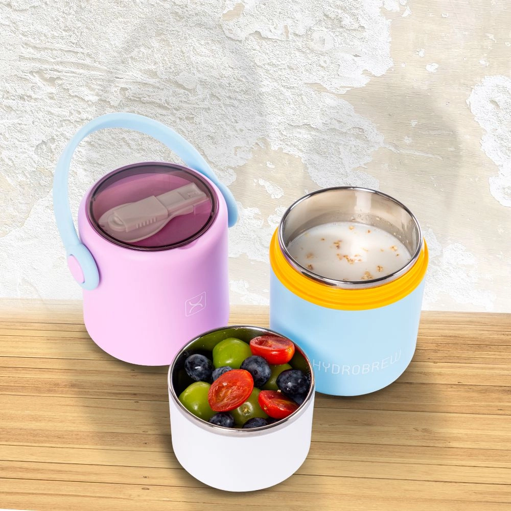 Double Decker SS Lunch Box - Sage And Amber 0.82L