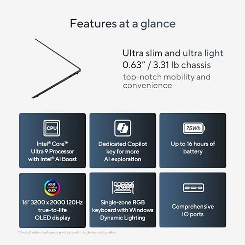 Vivobook S 16 OLED S5606MA-DS96 - 16'' 185H 16GB DDR5 1TB SSD