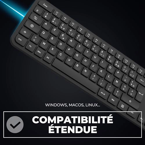 Slim Wireless Keyboard - FR Wired/Wireless