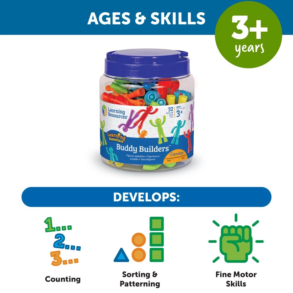 All About Me Buddy Builders - Suitable for 3 years and above 32 Pcs