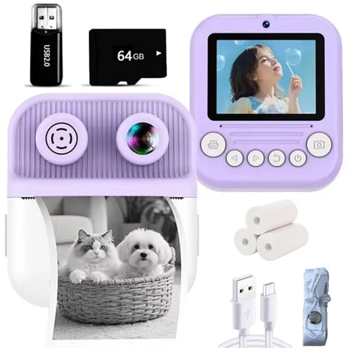 Kids Digital Camera With Instant Print - 48MP 1080P