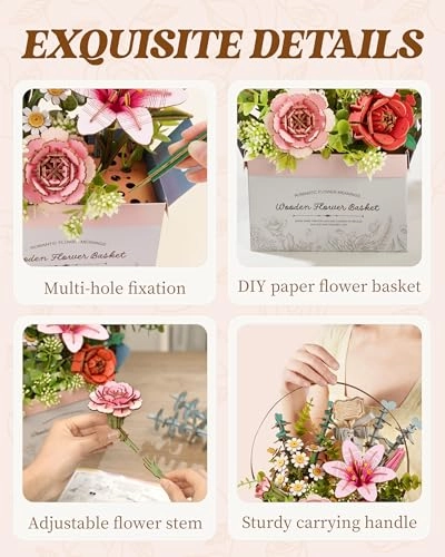 Flower Bouquet Basket Building Set - Floral
