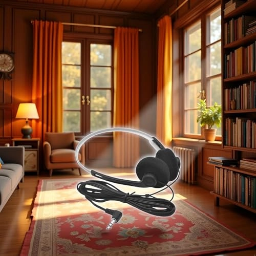Retro Over-Ear Wired Headphone Set