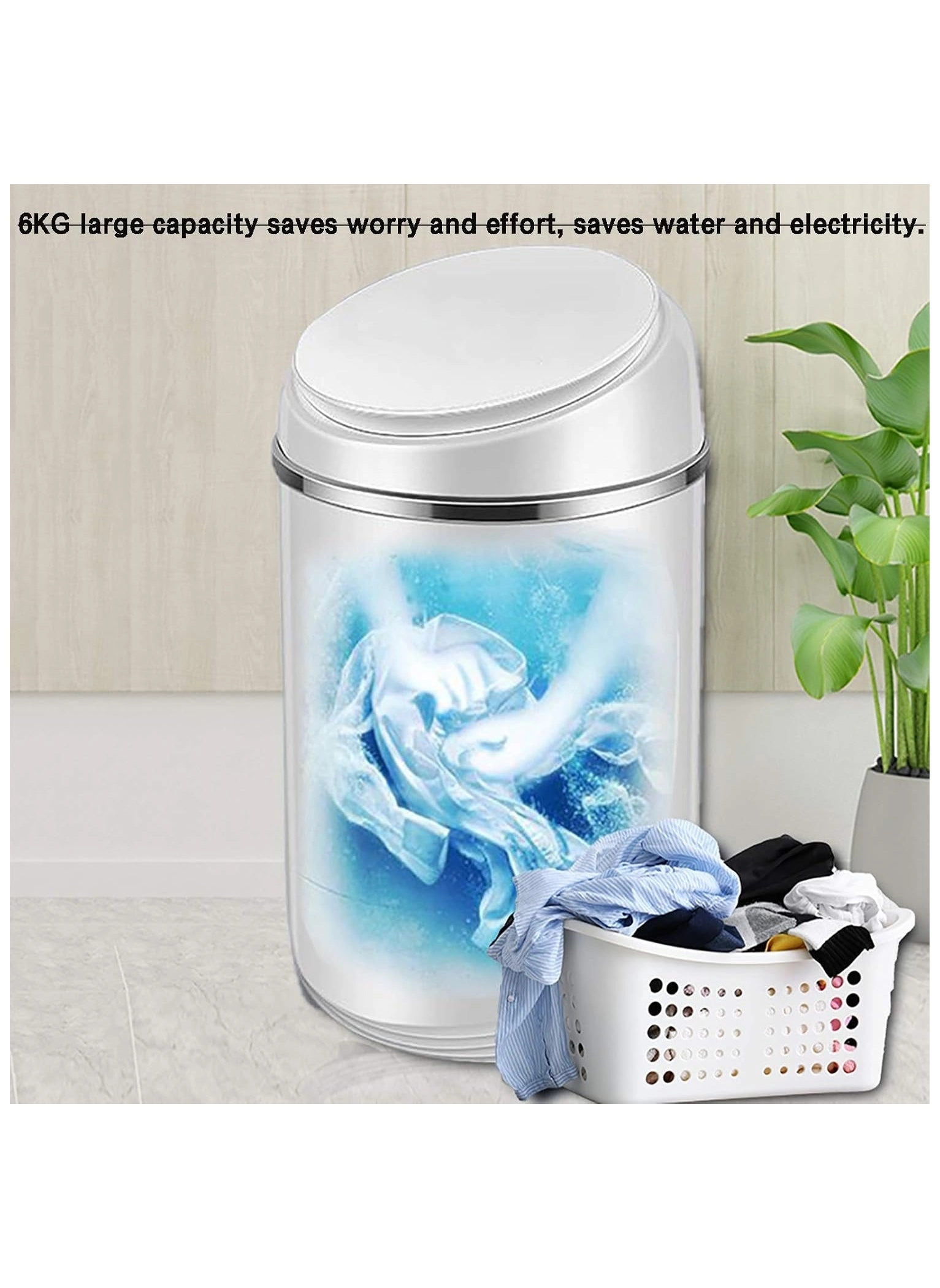 Mini Household Semi-Automatic Washing Machine – Compact Single Tub Washer for Baby Clothes, Kids Clothing, and Small Loads – Desktop Washing Machine for Home, Dorms, and Apartments