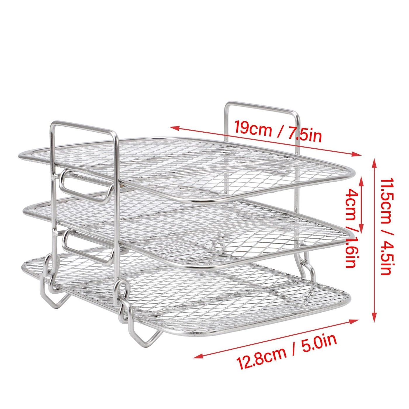 Air Fryer Basket - 304 stainless steel 3 x Fryer Rack