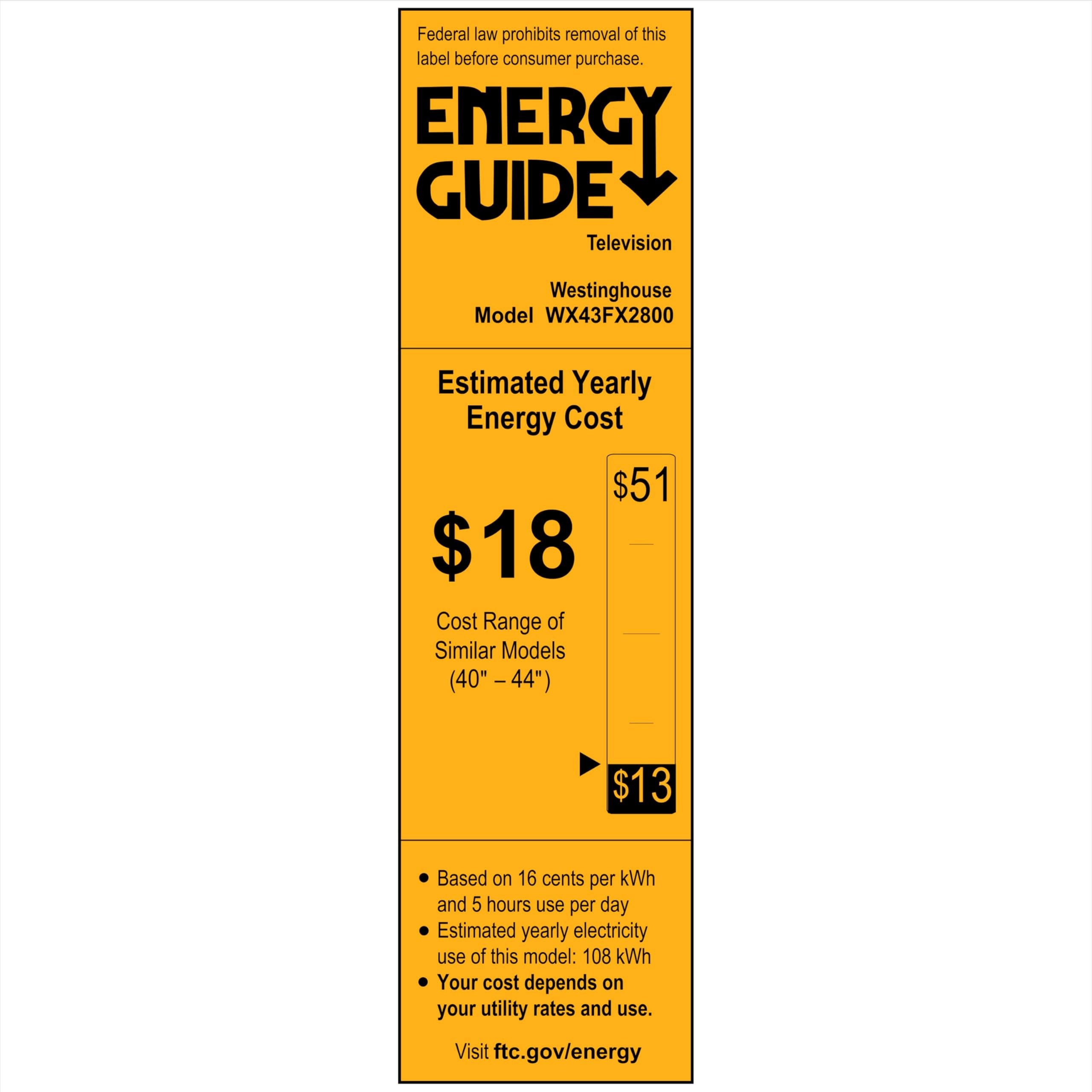 WX43FA2800 - 43-inch