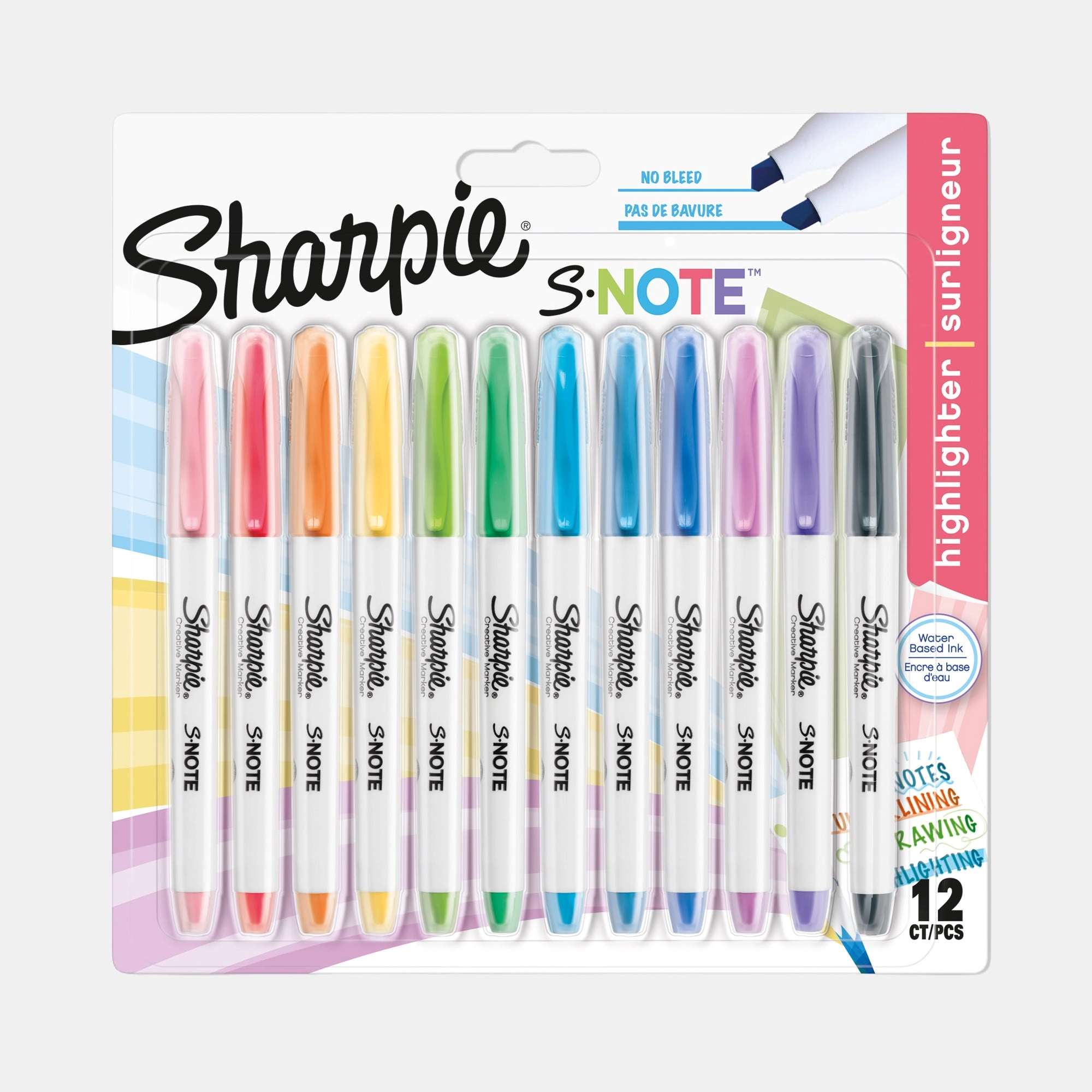 Newell S‑Note - Assorted Colours Chisel Tip