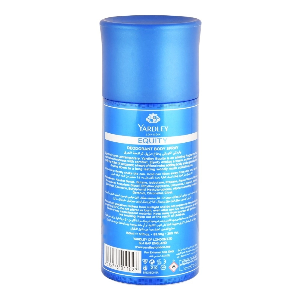 Gentleman Classic & Equity Deodorant Body Spray - Modern Masculine Fragrance & Marine Sea & Fruity Notes