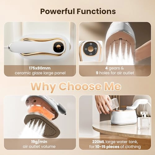 Steam Iron - 1200W 220ml Foldable & Portable