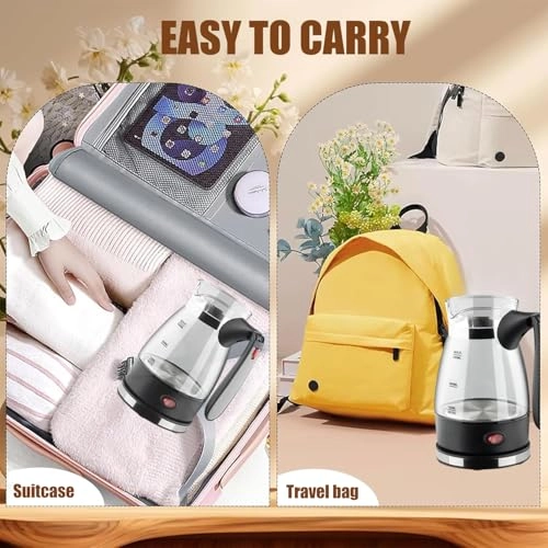 Turkish Glass Coffee Maker - Foldable Handle Portable Electric
