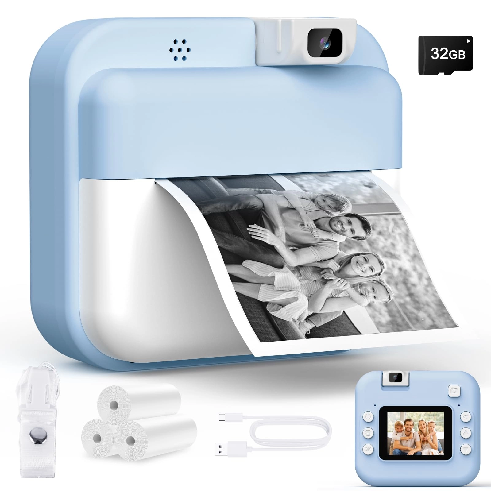 Shenzhen APM Intelligent Technology Co., Ltd Instant Photo Camera - 2.0 Inch HD Screen 48 MP 1080P