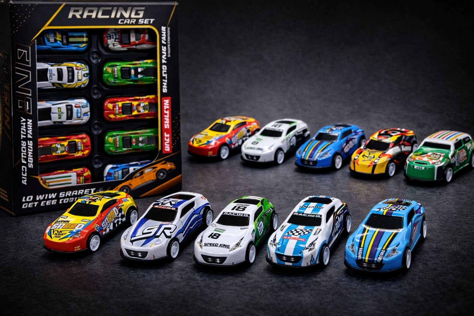 yizika Mini Racing Cars Set - 10 pcs