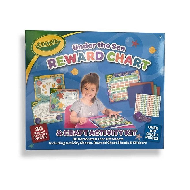Under the Sea Reward Chart & Craft Activity Kit - 169 Pieces markers or crayons