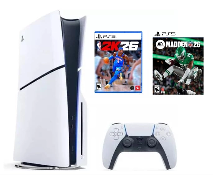 SIE PlayStation 5 Slim Disc - International Version + NBA 2K26 + Madden NFL 26
