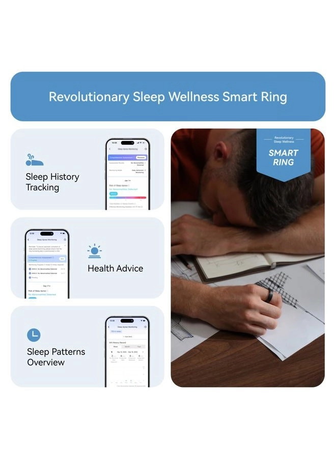 Gen 2 Smart Ring - Sleep Apnea Monitoring 12-Day Battery Life