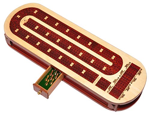 4 Track Cribbage Board - Alphabet E Shape Track Wood
