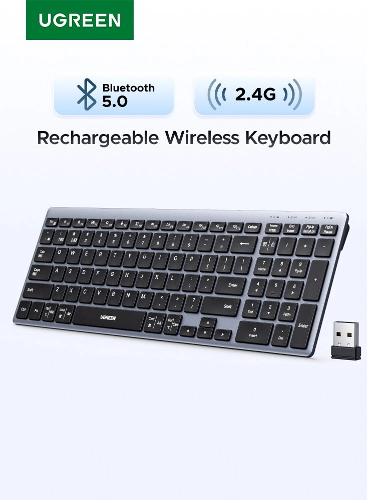 Ugreen Slim Silent Wireless Keyboard for Mac/iPad/Windows/Android - English
