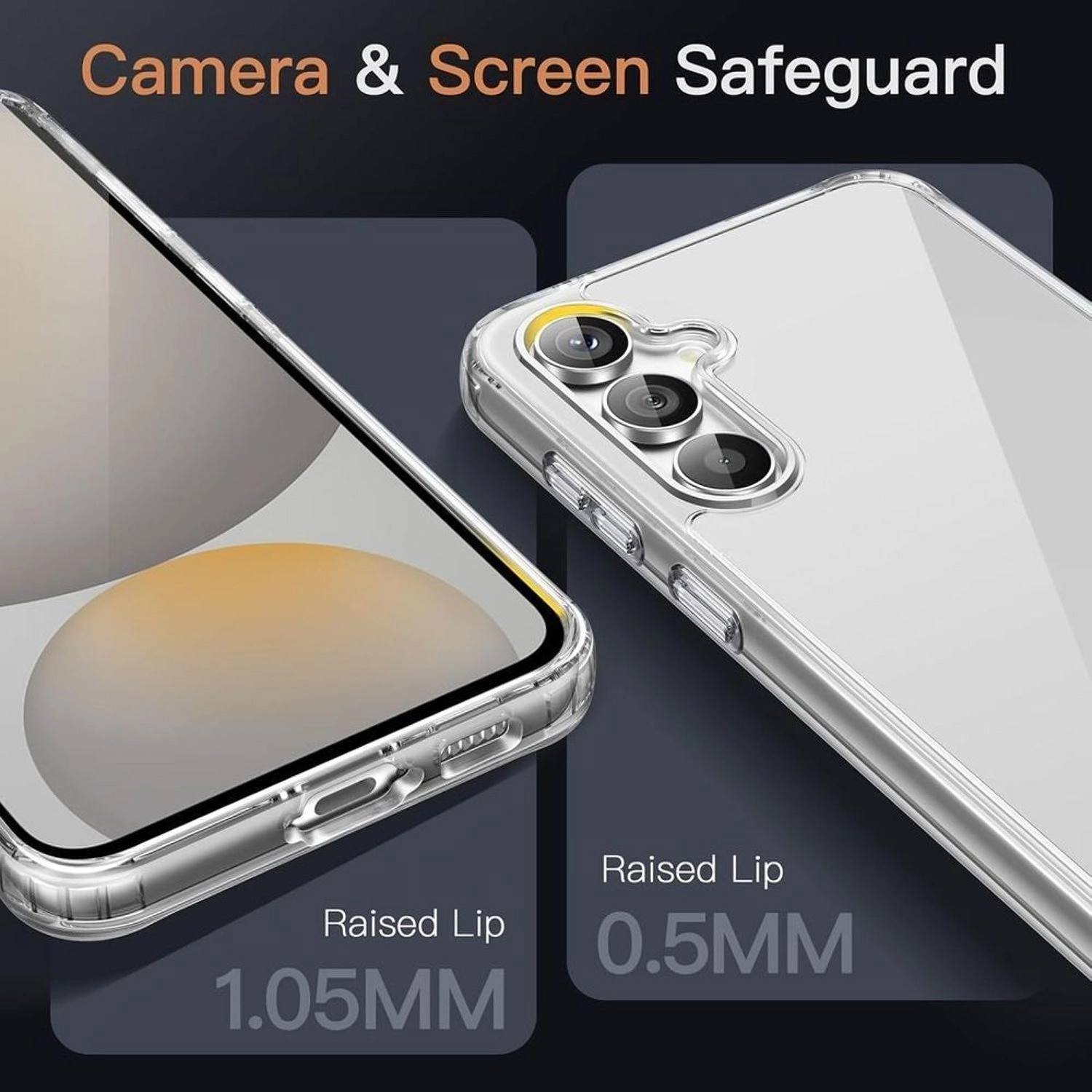 Lucid Phone Case - Clear + Screen Protector for Samsung S24 FE
