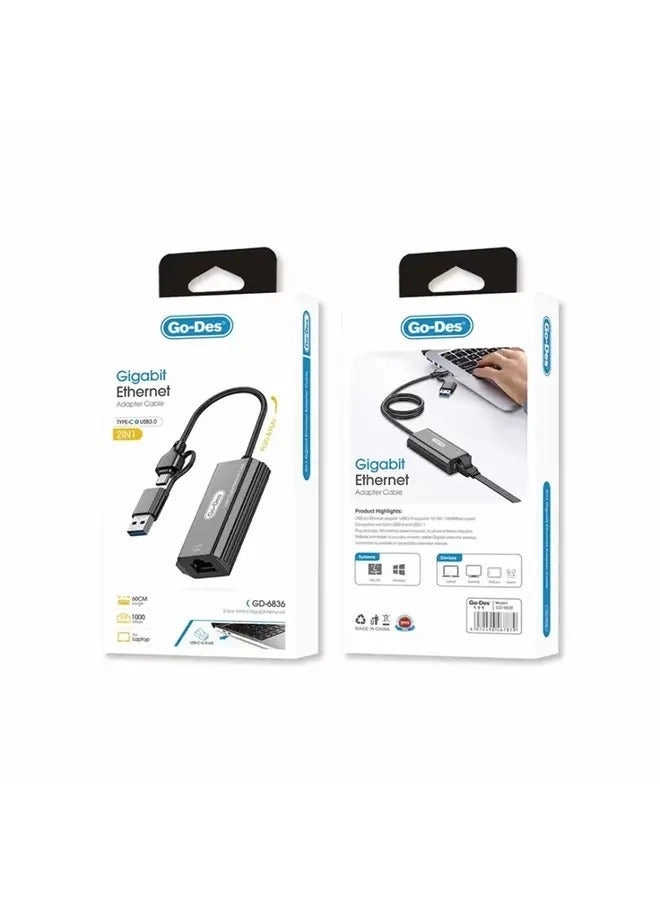 ELTRAZONE GD-6836 Cable USB to USB-C