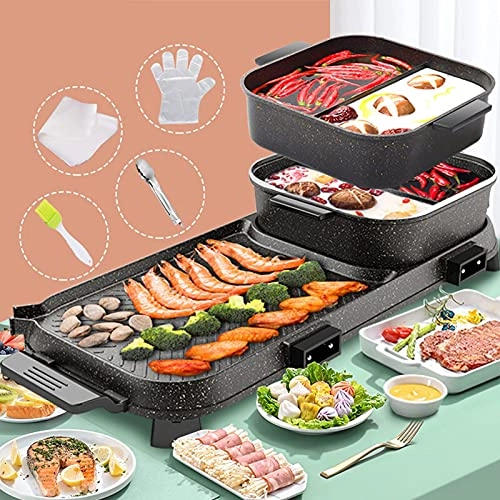 2-tier electric grill pan - 1200 W 5-7 peoples