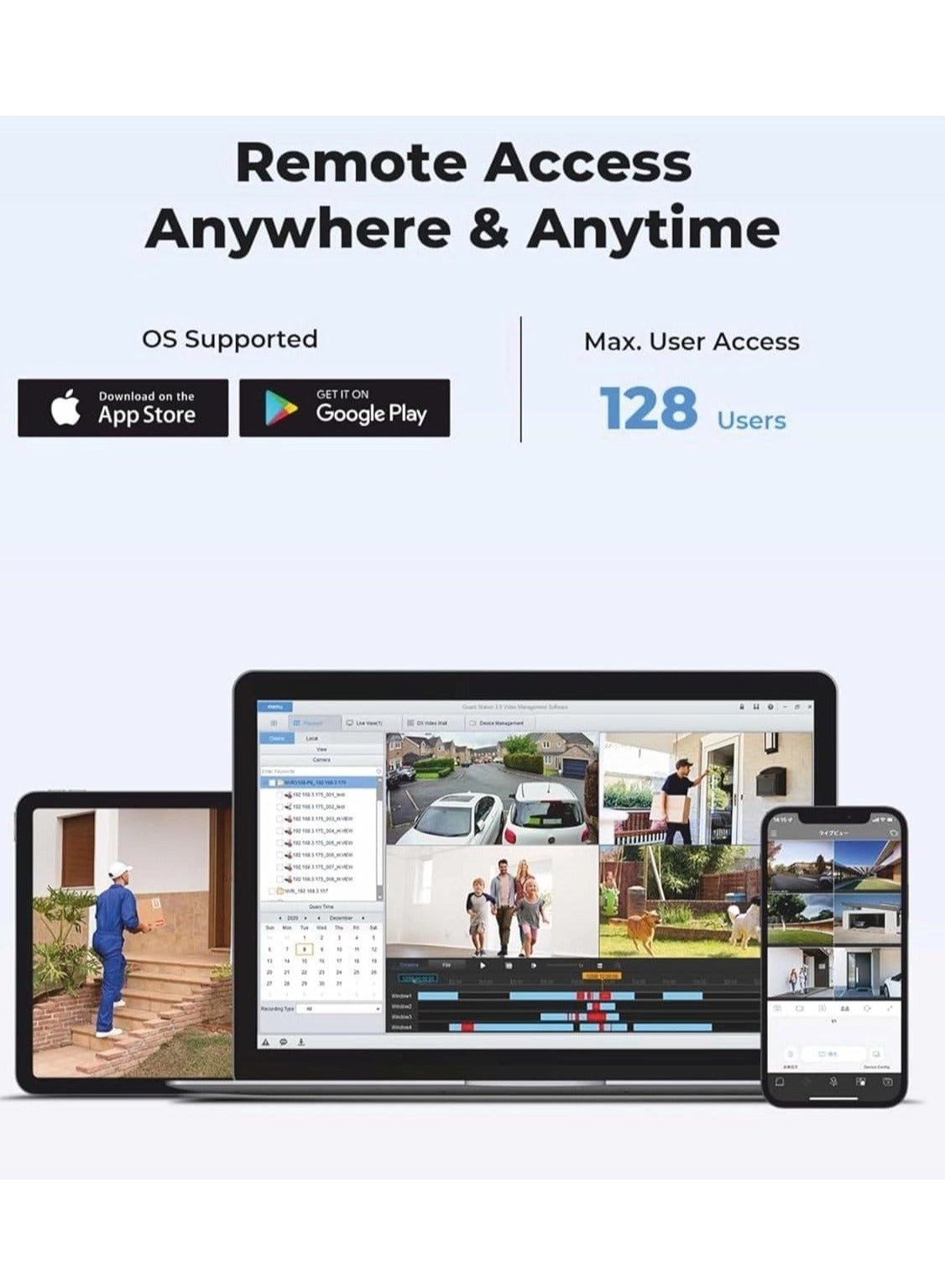 8MP IP Camera - 4K + 4 Channel NVR - PoE + 1TB Survillance Hard Disk + Mouse + 20 Meters cat6 cables