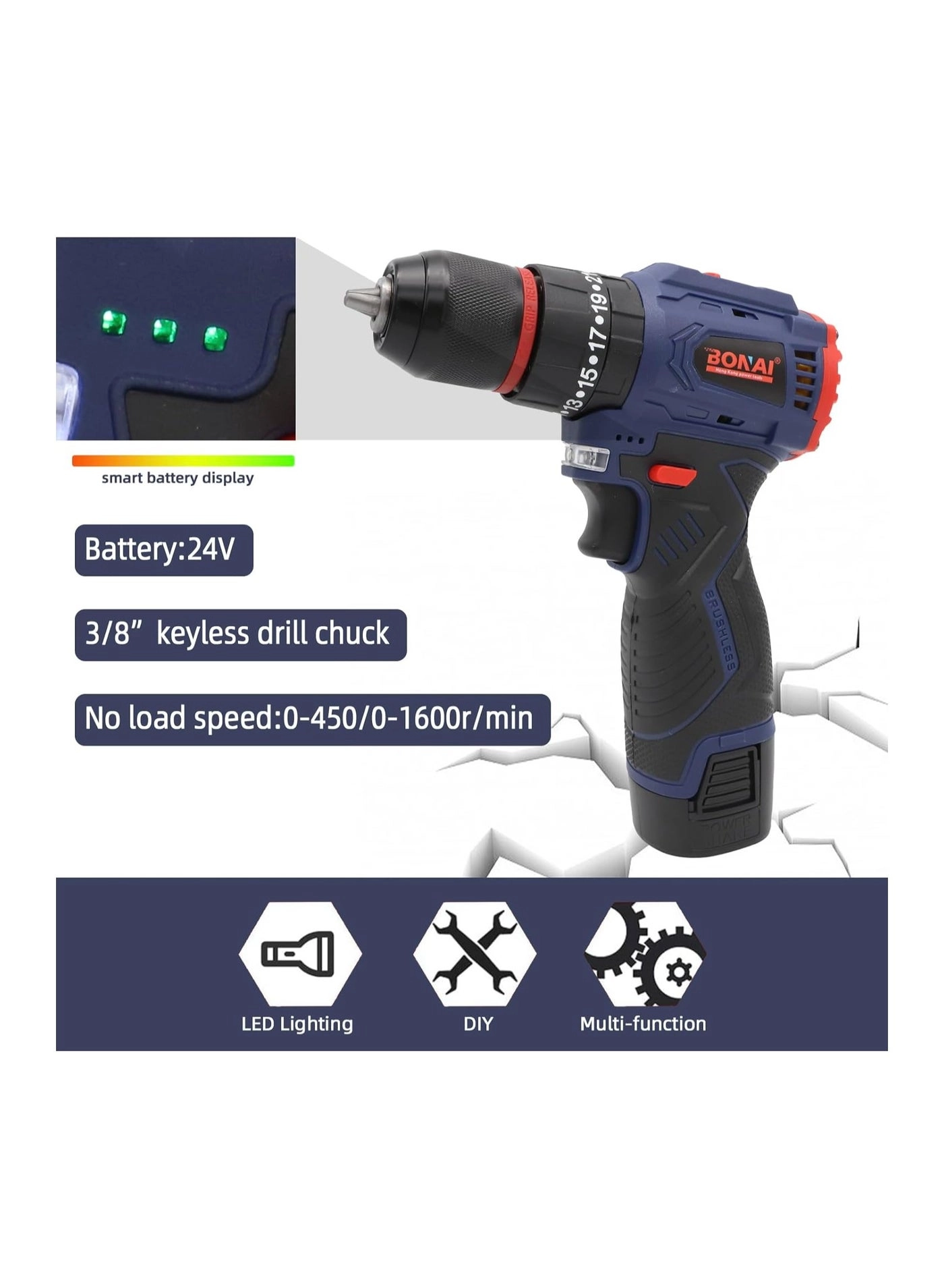 88VF Cordless Brushless Impact Drill