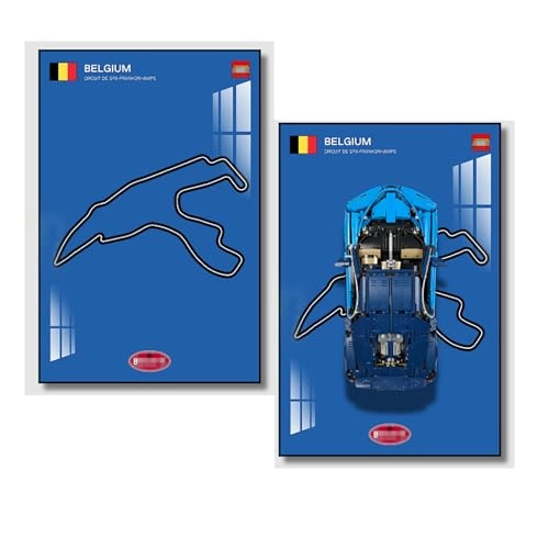 Display Wallboard for Lego Technic Bugatti Chiron Race Car (42083)