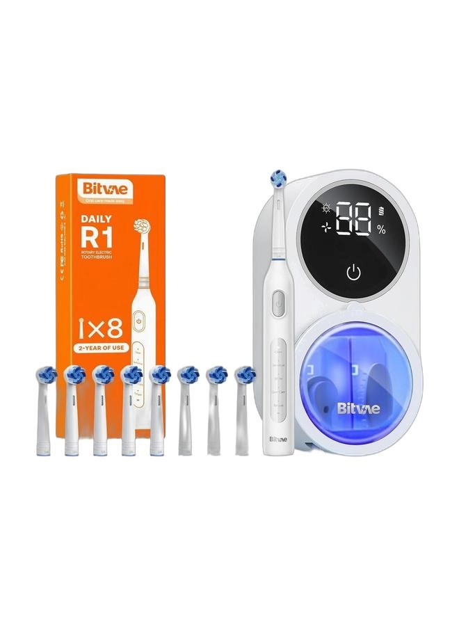 Bitvae R1 - Rotary 5 Cleaning Modes + UV Toothbrush Sanitizer - UV-C Sterilizer with Holder