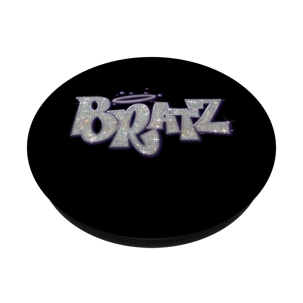 PopGrip - Glittery Purple and Silver Logo Adhesive
