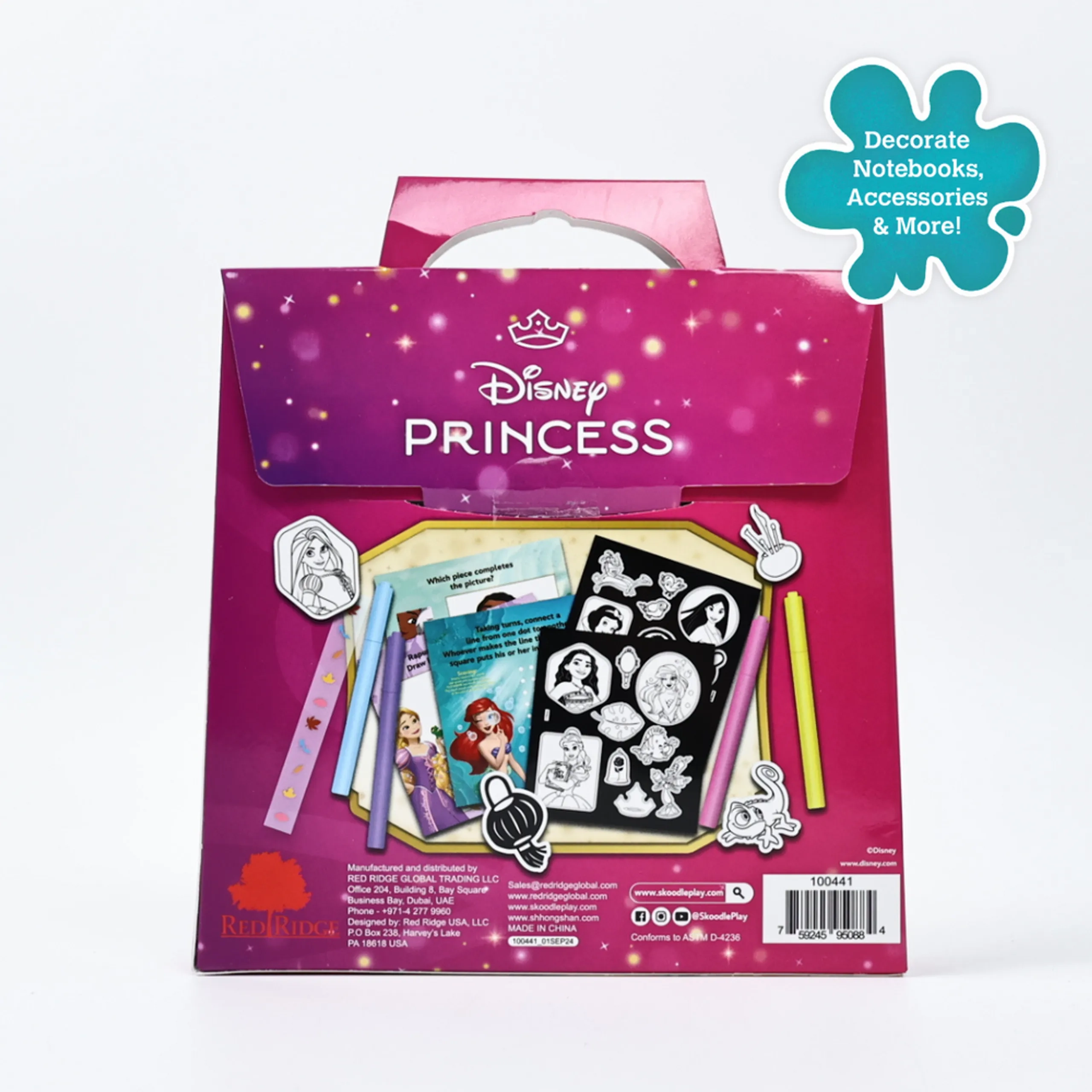 Princess Activity Sticker Book Velvet 2 pcs