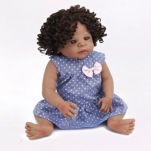 Reborn Baby Doll - 22 Inch Vinyl Brown Eyes